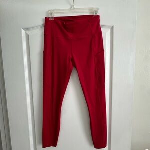 Lululemon Fast and Free Red Leggings